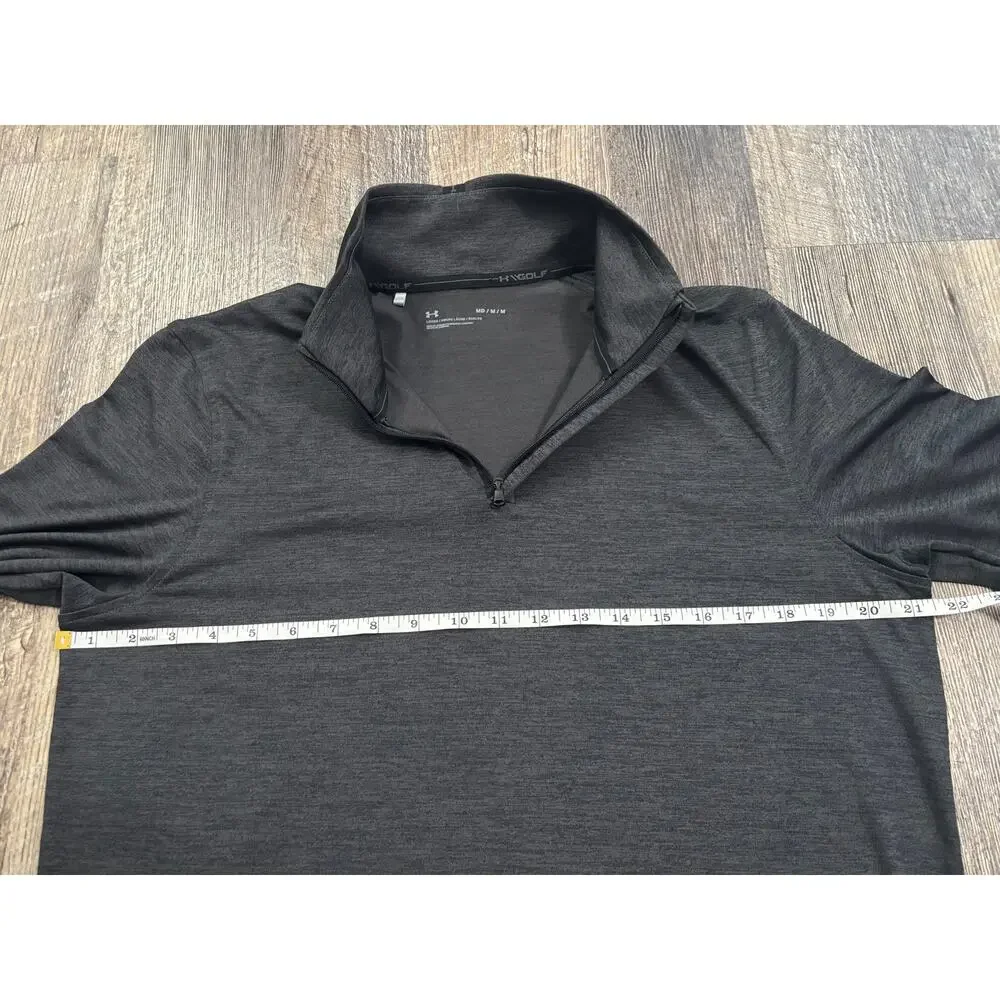Under Armour Golf Mens Medium Gray Heather Quarter Zip‎ Pullover Performance Top